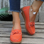 Women's Soft Leather Slip-On Loafers - Ergonomic Walking Comfort