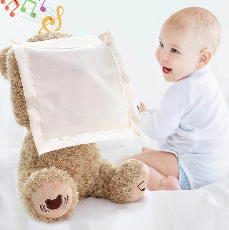 Peek-A-Boo Teddy - Interactive Plush Toy for Tummy Time