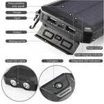 Solar Power Bank - Waterproof Dual USB Charger with LED Light