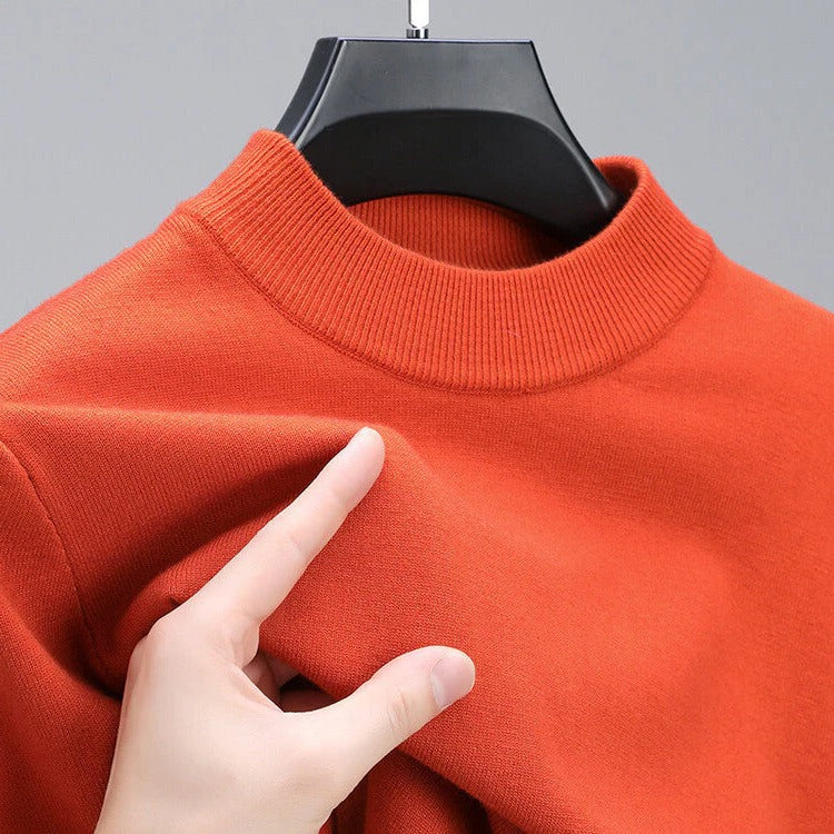 Men's Cashmere Sweater with Elegant Hem - Soft Everyday Luxury