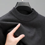 Men's Cashmere Sweater with Elegant Hem - Soft Everyday Luxury