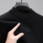 Men's Cashmere Sweater with Elegant Hem - Soft Everyday Luxury