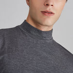 Men's Turtleneck T-Shirt - Soft Cotton Casual Fit
