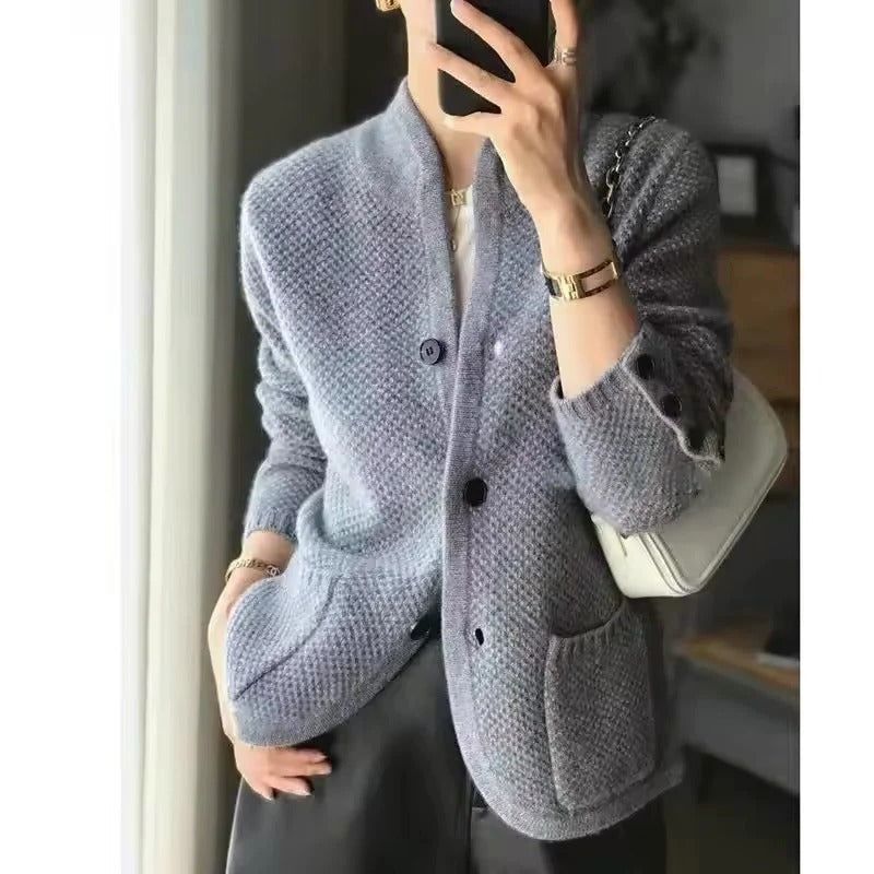 Wool Sweater Jacket - Warm, Wind-Resistant Winter Outerwear
