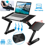 360-Degree Ergonomic Laptop Stand - Detachable Mouse Plate Riser