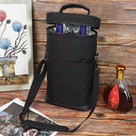 Insulated 2-Bottle Wine Cooler Tote - Leakproof Carrier with Strap