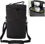 Insulated 2-Bottle Wine Cooler Tote - Leakproof Carrier with Strap