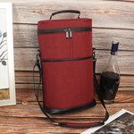 Insulated 2-Bottle Wine Cooler Tote - Leakproof Carrier with Strap