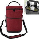 Insulated 2-Bottle Wine Cooler Tote - Leakproof Carrier with Strap