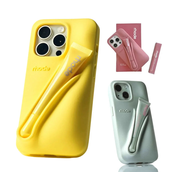iPhone Case with Lip Gloss Set - Stylish Protection & Gift Bundle