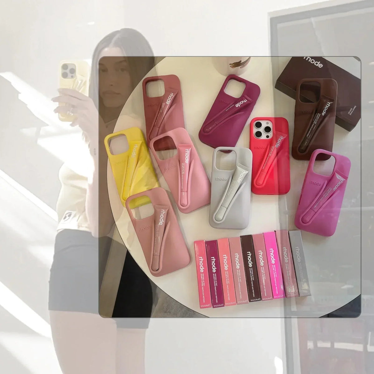 iPhone Case with Lip Gloss Set - Stylish Protection & Gift Bundle