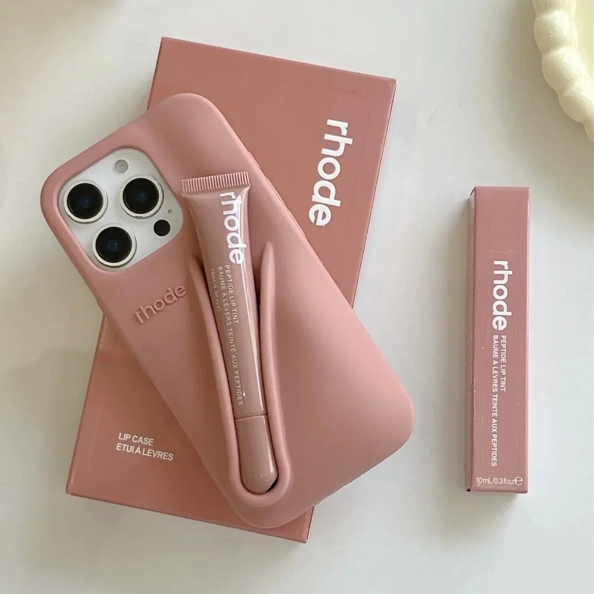 iPhone Case with Lip Gloss Set - Stylish Protection & Gift Bundle