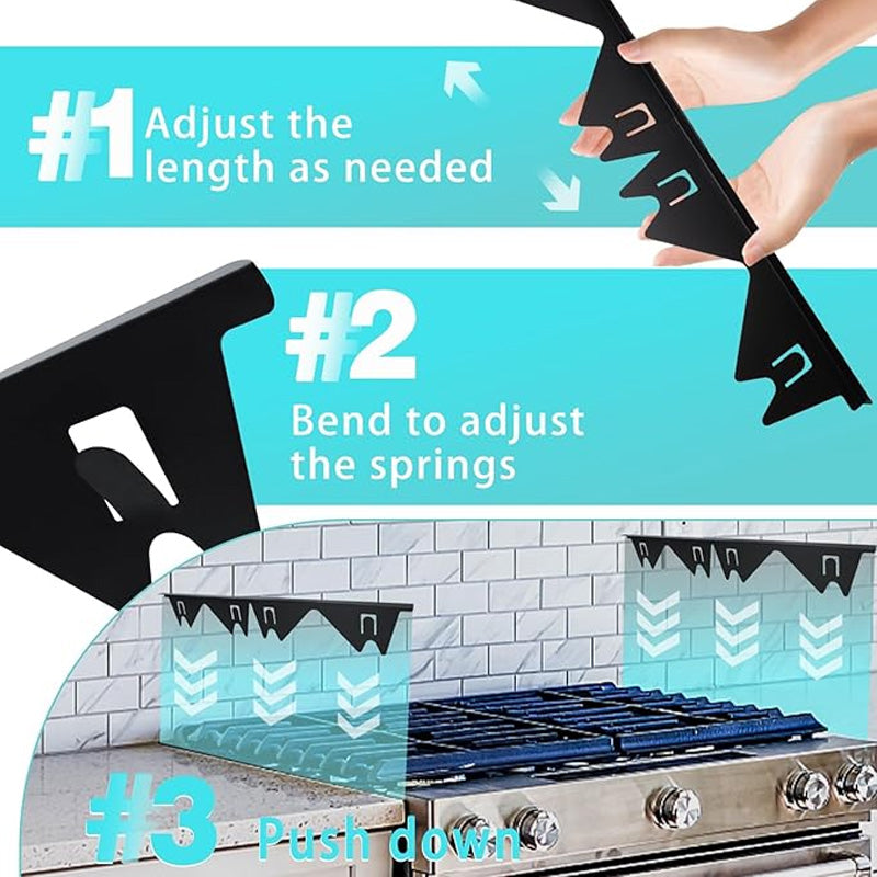 Stove Gap Covers - Telescoping Stainless Steel Counter Seals