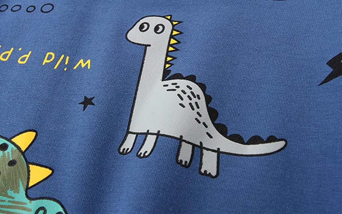 Dinosaur Print Kids Set - Boys 2-Piece Clothing Outfit