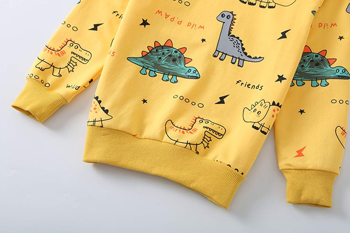 Dinosaur Print Kids Set - Boys 2-Piece Clothing Outfit