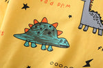 Dinosaur Print Kids Set - Boys 2-Piece Clothing Outfit