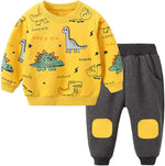 Dinosaur Print Kids Set - Boys 2-Piece Clothing Outfit