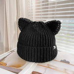 PurrWarm Beanie - Knitted Winter Hat with Cat Ears