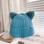 PurrWarm Beanie - Knitted Winter Hat with Cat Ears
