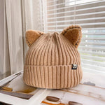 PurrWarm Beanie - Knitted Winter Hat with Cat Ears
