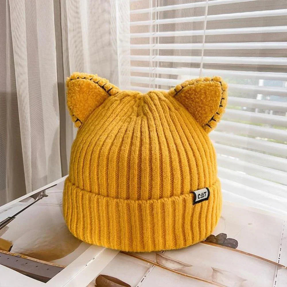 PurrWarm Beanie - Knitted Winter Hat with Cat Ears