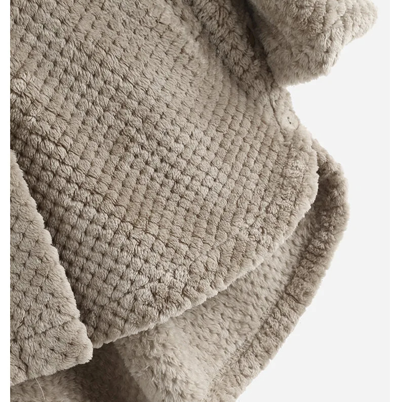 Velvet Chic Plus Size Winter Coat with Hood - Cozy Cold-Weather Style