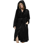 Vivianne Fleece Bathrobe with Hood - Warm, Cozy Loungewear for Women