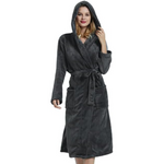 Vivianne Fleece Bathrobe with Hood - Warm, Cozy Loungewear for Women