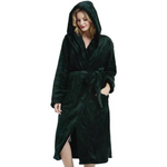 Vivianne Fleece Bathrobe with Hood - Warm, Cozy Loungewear for Women