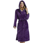 Vivianne Fleece Bathrobe with Hood - Warm, Cozy Loungewear for Women
