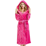 Vivianne Fleece Bathrobe with Hood - Warm, Cozy Loungewear for Women