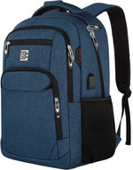 Slim Anti-Theft Laptop Backpack - USB Charging, Fits 15.6-Inch Laptops