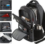 Slim Anti-Theft Laptop Backpack - USB Charging, Fits 15.6-Inch Laptops