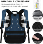 Slim Anti-Theft Laptop Backpack - USB Charging, Fits 15.6-Inch Laptops