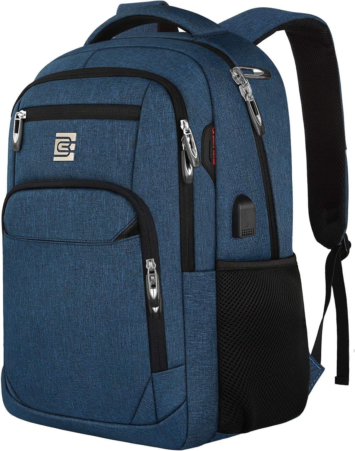 Slim Anti-Theft Laptop Backpack - USB Charging, Fits 15.6-Inch Laptops