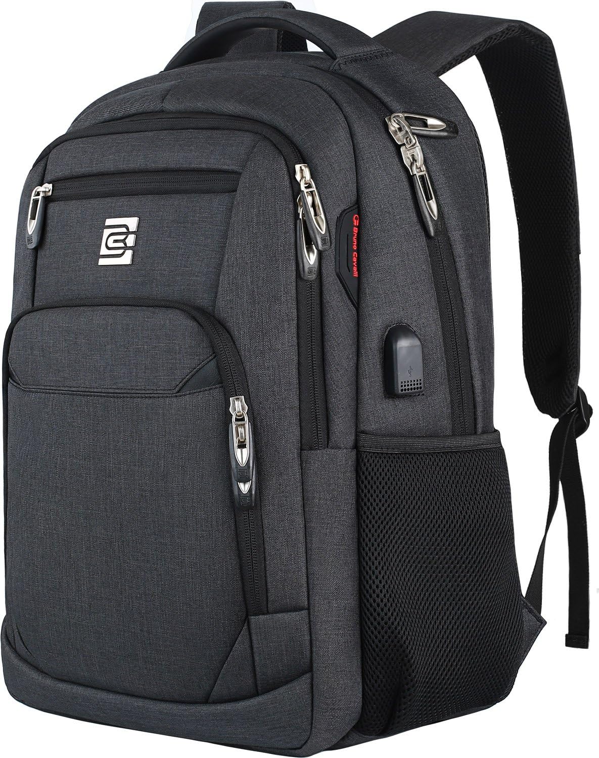 Slim Anti-Theft Laptop Backpack - USB Charging, Fits 15.6-Inch Laptops