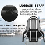 Slim Anti-Theft Laptop Backpack - USB Charging, Fits 15.6-Inch Laptops