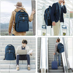 Slim Anti-Theft Laptop Backpack - USB Charging, Fits 15.6-Inch Laptops