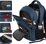 Slim Anti-Theft Laptop Backpack - USB Charging, Fits 15.6-Inch Laptops