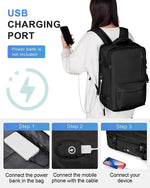 40L Waterproof Travel Backpack - USB Charging & Shoe Compartment