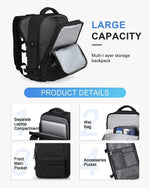 40L Waterproof Travel Backpack - USB Charging & Shoe Compartment