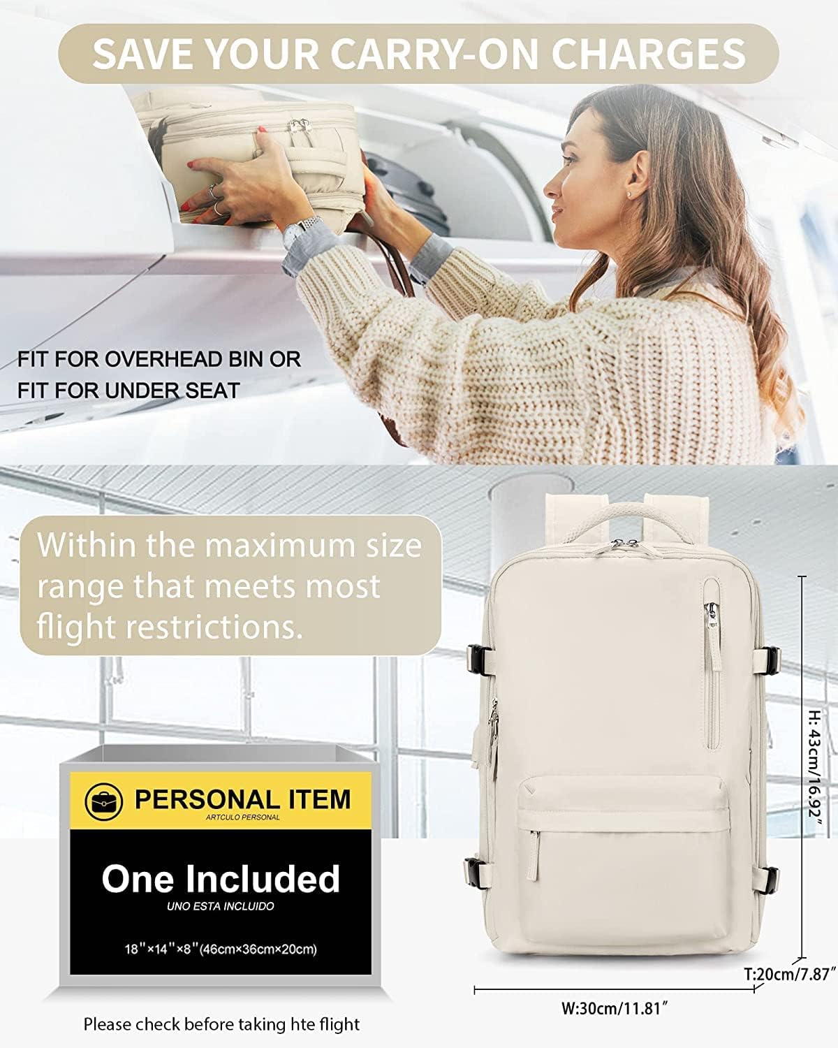 40L Waterproof Travel Backpack - USB Charging & Shoe Compartment