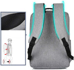 Slim Waterproof Laptop Backpack - Built-In USB Charging Port