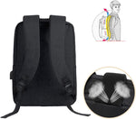 Slim Waterproof Laptop Backpack - Built-In USB Charging Port
