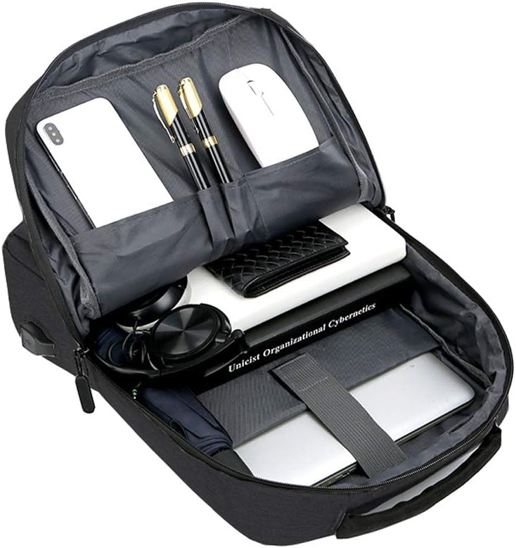 Slim Waterproof Laptop Backpack - Built-In USB Charging Port