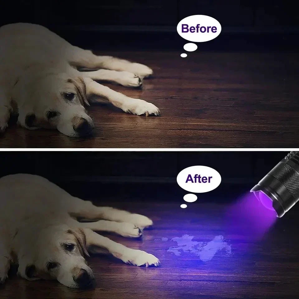 UV Flashlight Blacklight - Pet Stain & Urine Spot Detector
