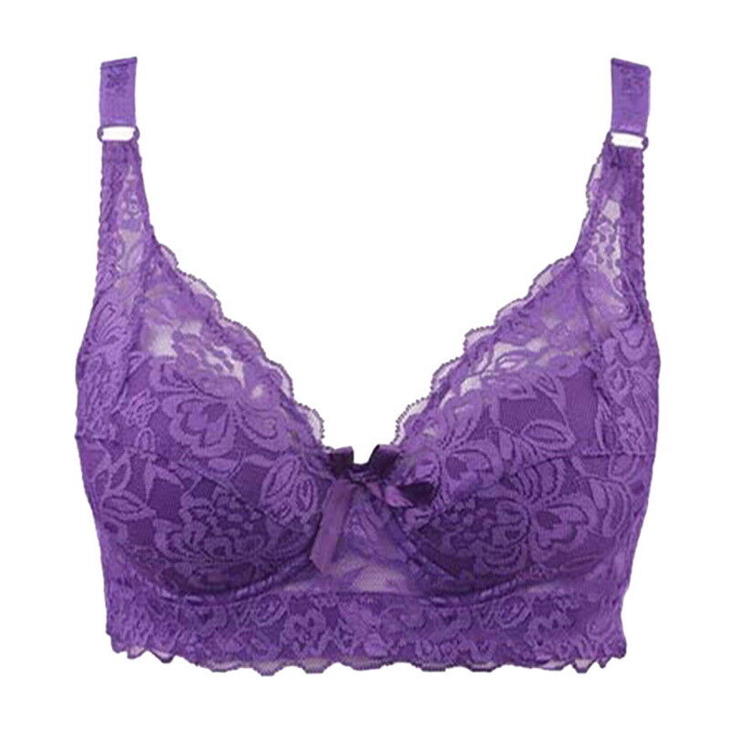 Plus Size Wire-Free Lace Bra - Full-Cup Comfort with Delicate Detail