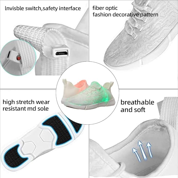 GlowKicks Light-Up Shoes - USB Rechargeable LED Sneakers