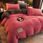 PlushHaven Velvet Fleece Duvet Cover Set - Cozy Warmth for Cold Nights