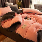 PlushHaven Velvet Fleece Duvet Cover Set - Cozy Warmth for Cold Nights
